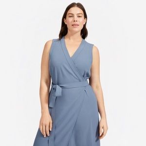 Everlane Japanese GoWeave Sleeveless Wrap Dress